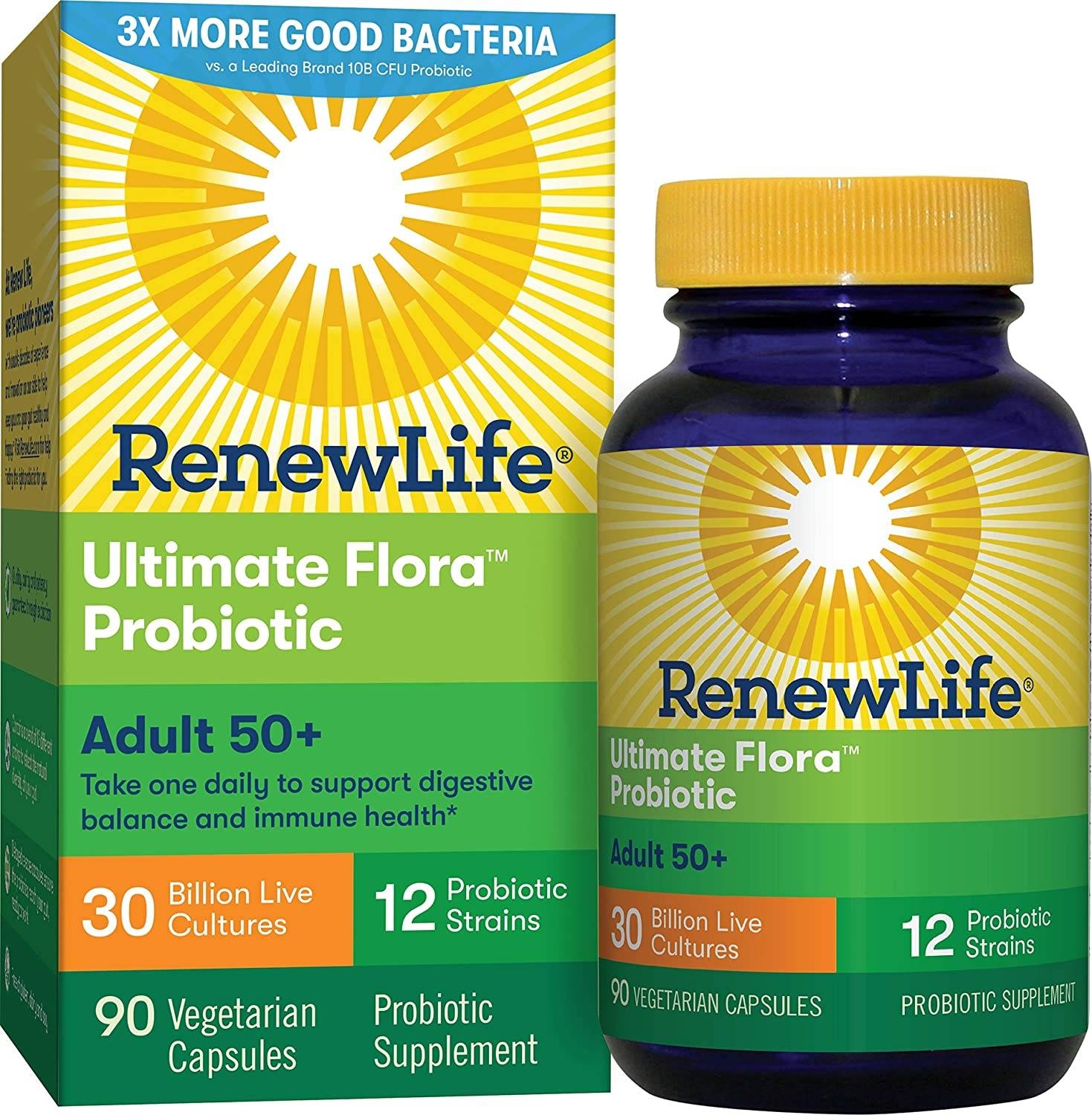 ReNew Life - Ultimate Flora Adult 50+ Probiotic 30 Billion CFU - 90