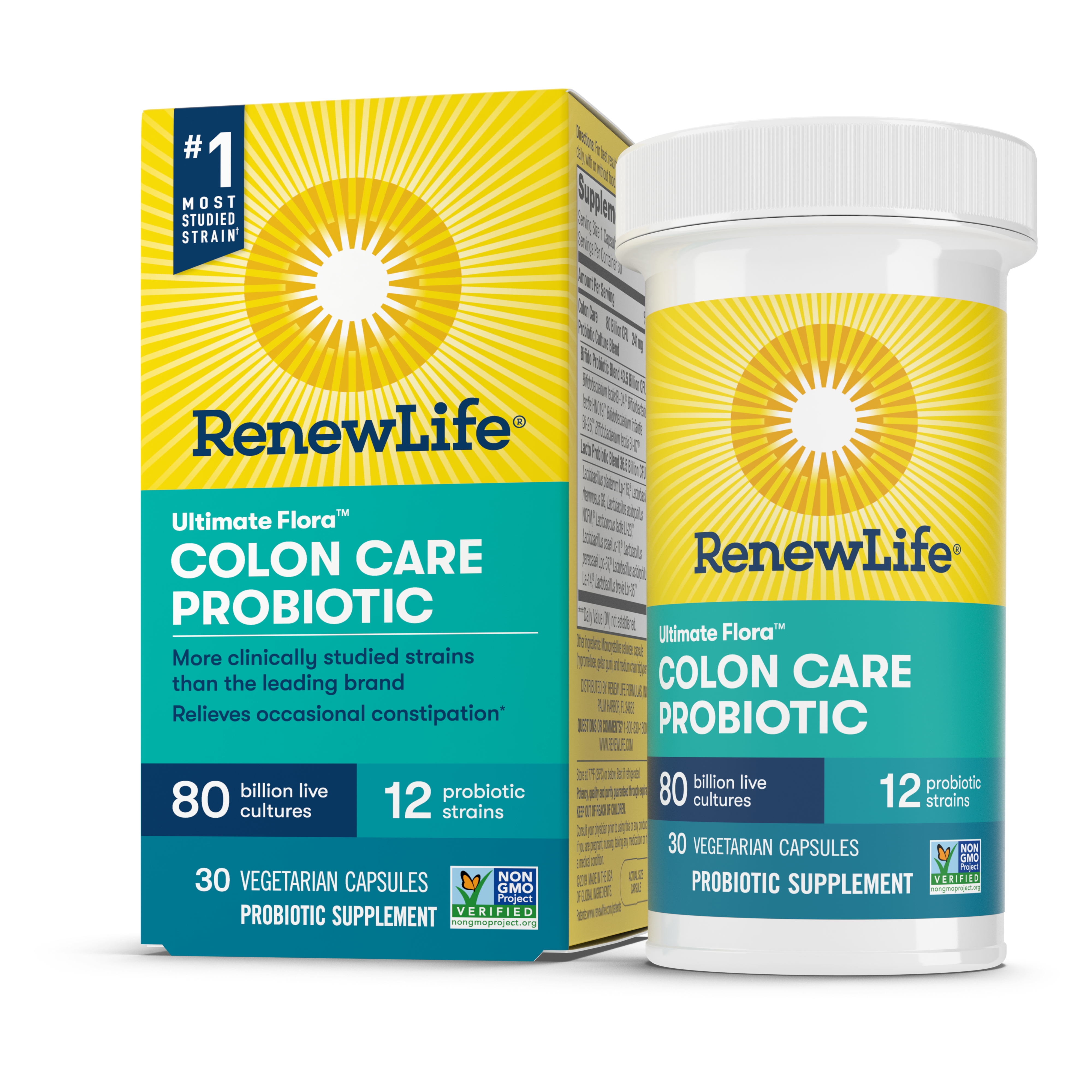 ReNew Life - Ultimate Flora Colon Care Probiotic 80 Billion CFU - 30