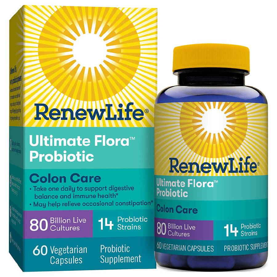 ReNew Life - Ultimate Flora Colon Care Probiotic 80 Billion CFU - 60