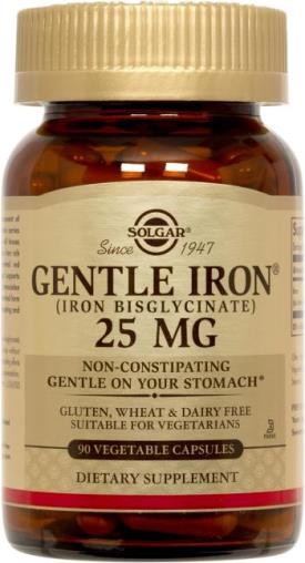 Solgar Vitamin and Herb - Gentle Iron (Iron Bisglycinate) 25 mg - 90