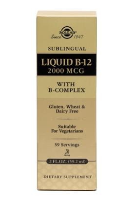 Solgar Vitamin and Herb - Liquid B12 2000 mcg with B-complex (with