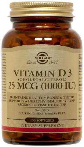 Solgar Vitamin and Herb - Vitamin D3 (Cholecalciferol) 25 mcg (1000