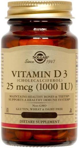 Solgar Vitamin and Herb - Vitamin D3 (Cholecalciferol) 25 mcg (1000