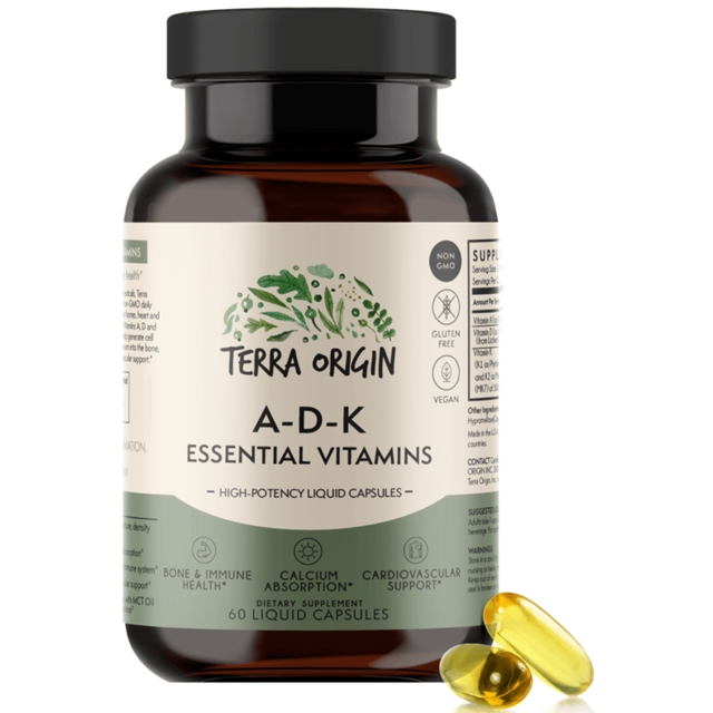 Terra Origin - A-D-K Essential Vitamins - 60 Liquid Capsules