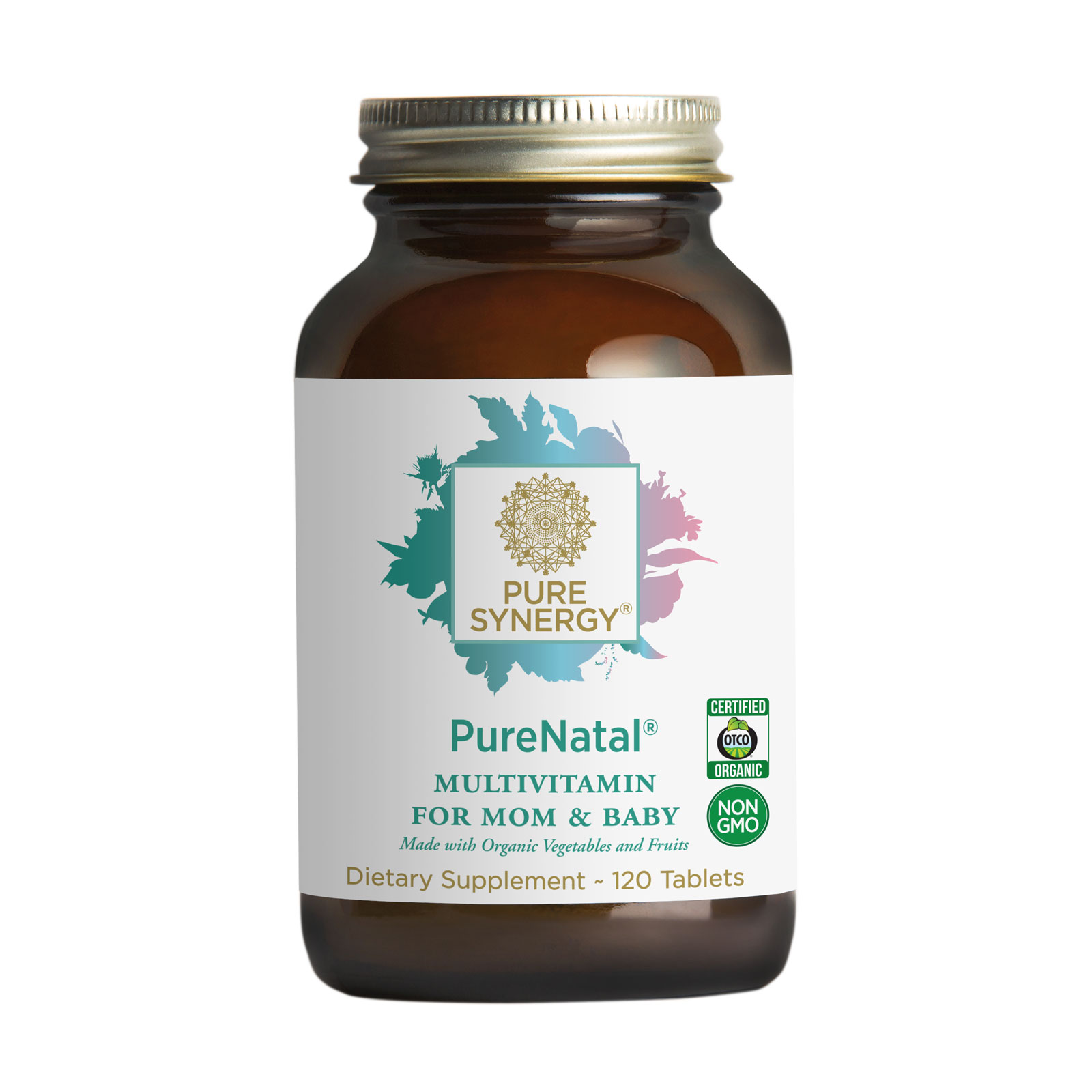 Pure Synergy - Organic Prenatal - 120 Vegetable Tablets