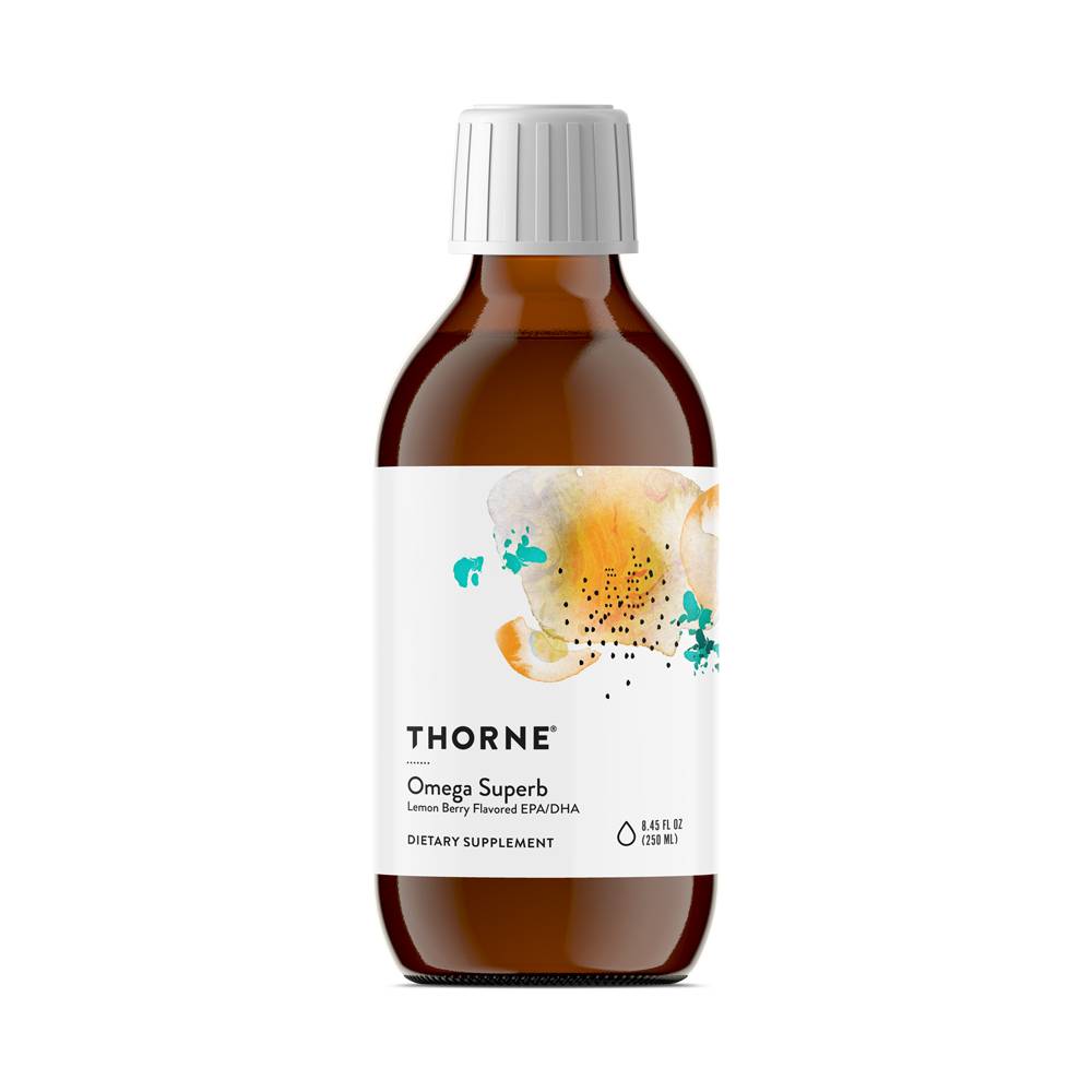 Thorne - Omega Superb, Lemon Berry Flavored EPA/DHA - 8.45 fl. oz (250