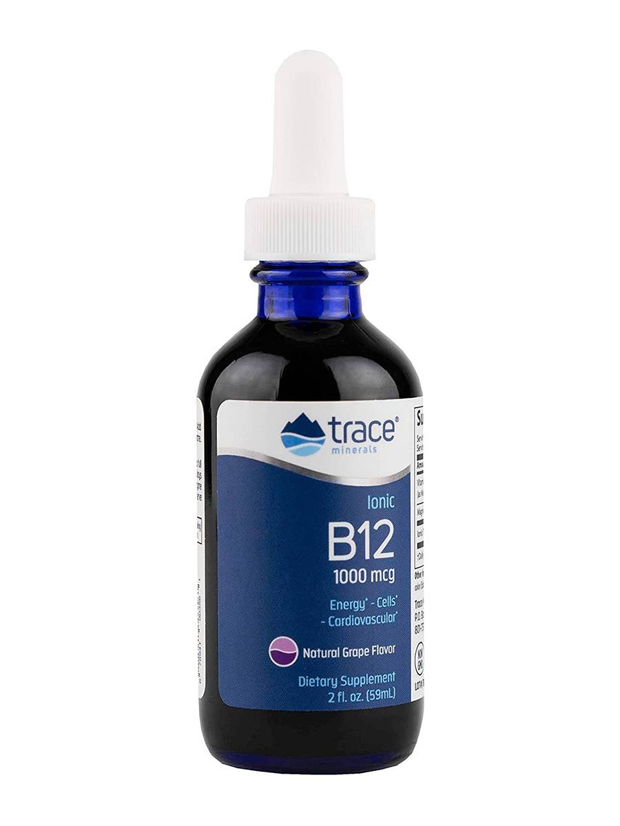 Trace Minerals Research - Liquid Ionic B12 1000 mcg, Natural Grape