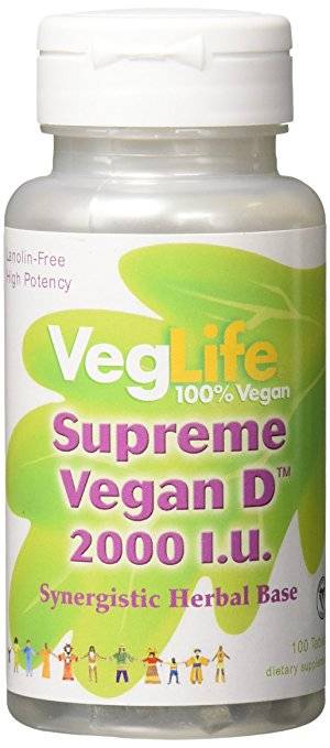 VegLife - Supreme Vegan D 2000 IU - 100 Tablets