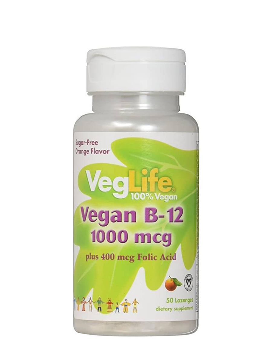 VegLife - Vegan B-12 1000 mcg plus 400 mcg Folic Acid, Sugar-Free