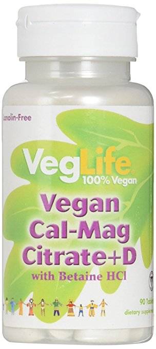 VegLife - Vegan Cal-Mag Citrate + D - 90 Tablets