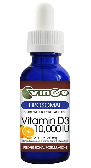 Vinco - Vitamin D3 10,000 IU, Orange Flavor - 2 fl. oz (60 ml)