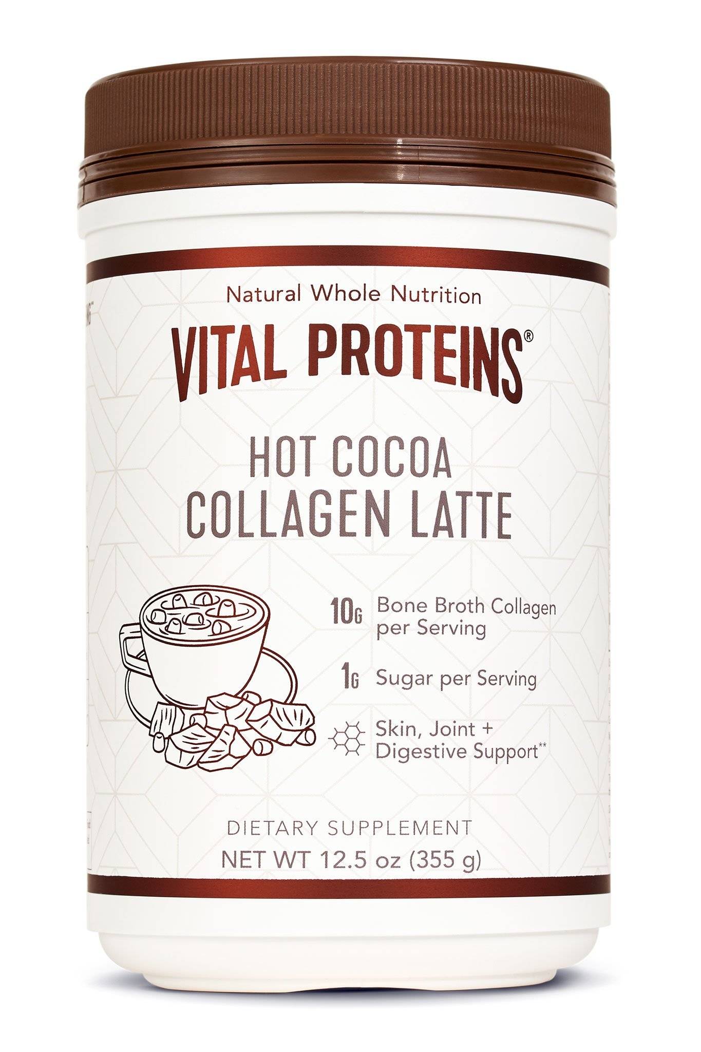 Vital Proteins - Collagen Latte, Hot Cocoa - 12.5 oz (355 Grams)