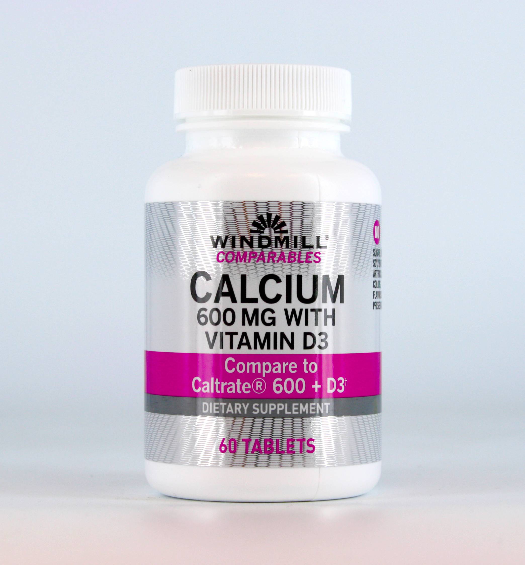 Windmill - Calcium 600 mg with Vitamin D3 - 120 Tablets