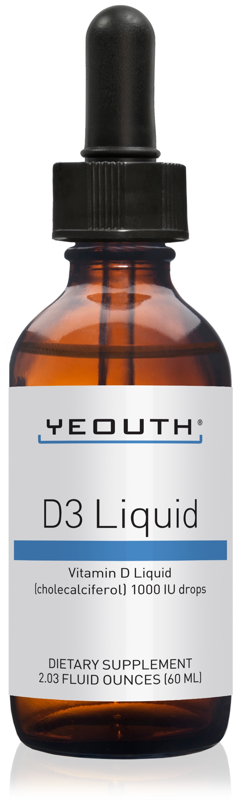 Yeouth - Vitamin D3 Liquid 1000 IU - 2.03 fl. oz (60 ml)