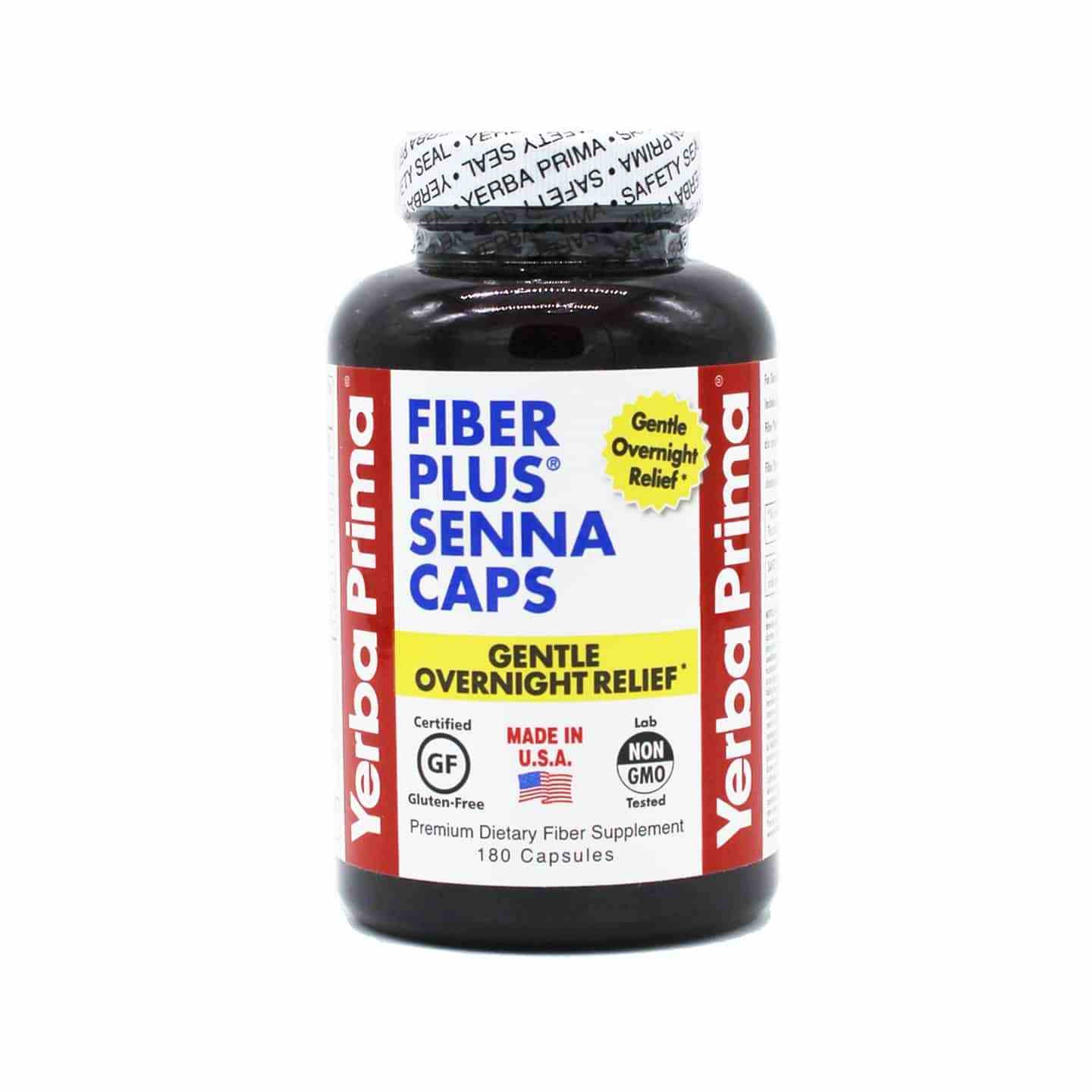 Yerba Prima - Fiber Plus Senna Caps - 180 Capsules