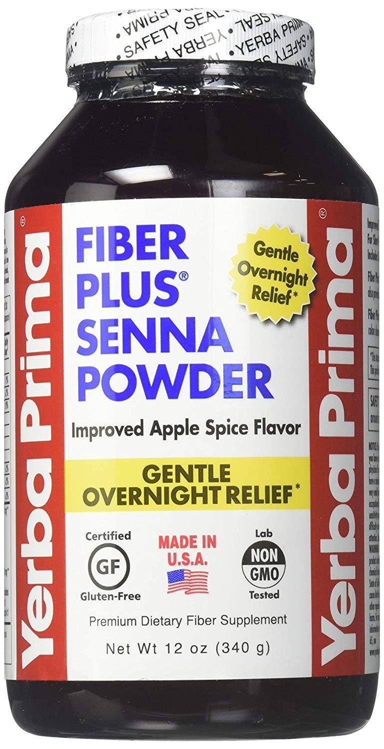 Yerba Prima - Fiber Plus Senna Powder, Apple Spice Flavor - 12 oz