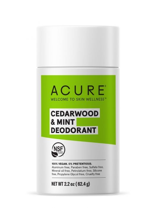 ACURE - Cedarwood & Mint Deodorant - 2.2 oz (62.4 Grams)