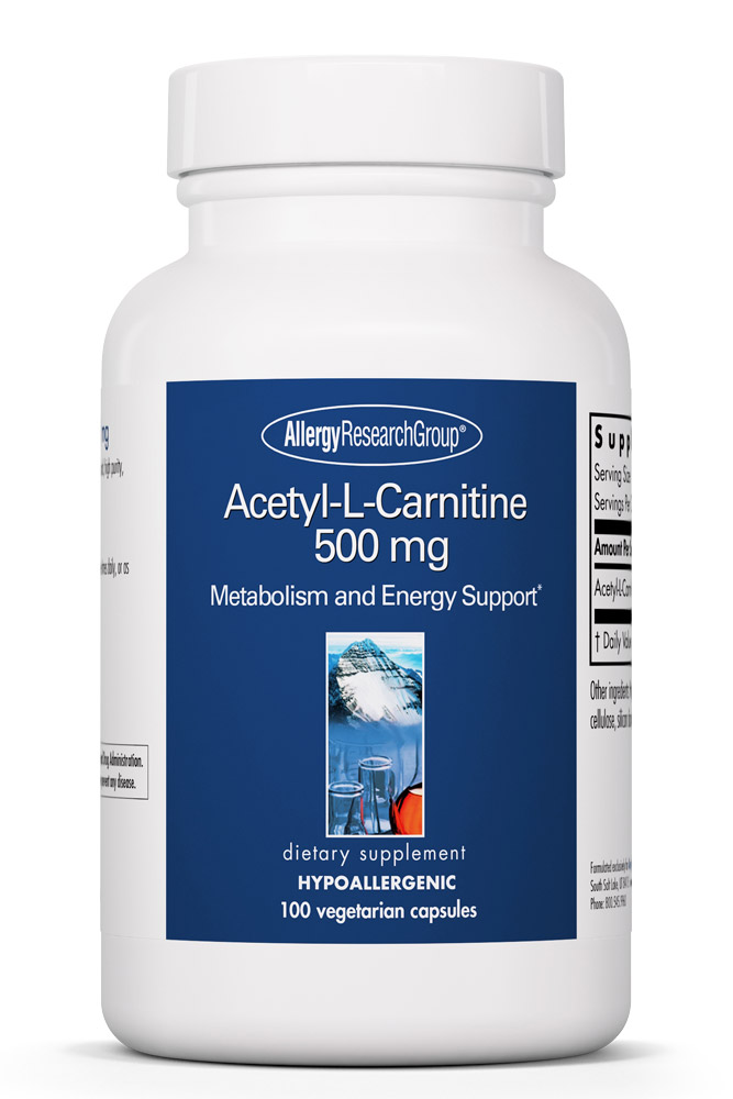 Allergy Research Group - Acetyl-L-Carnitine 500 mg - 100 Vegetarian
