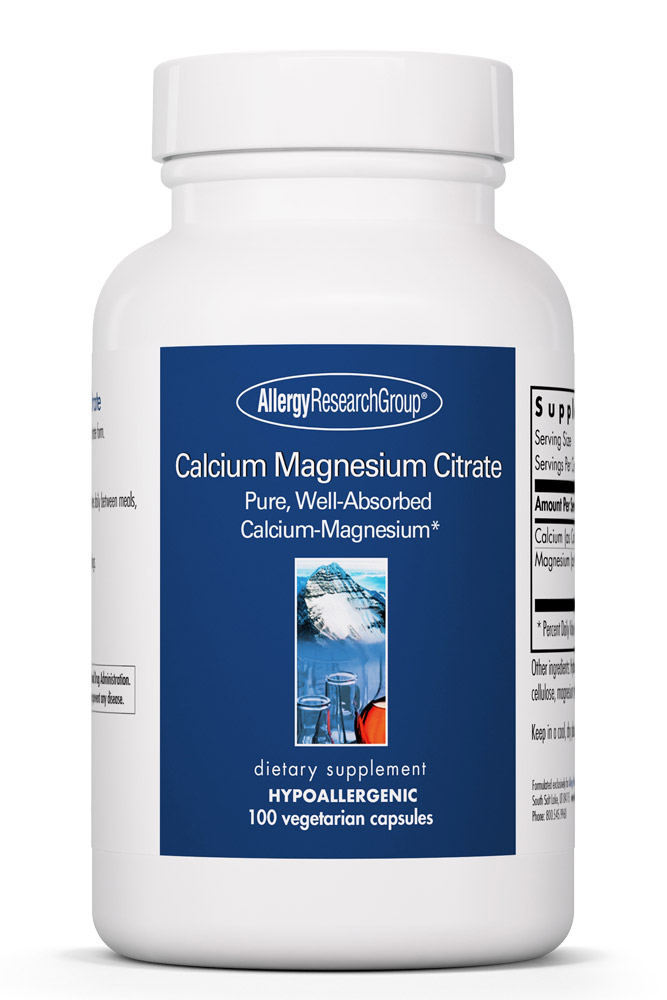 Allergy Research Group - Calcium Magnesium Citrate - 100 Vegetarian