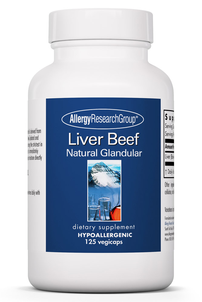 Allergy Research Group - Liver Beef Natural Glandular - 125 Vegicaps