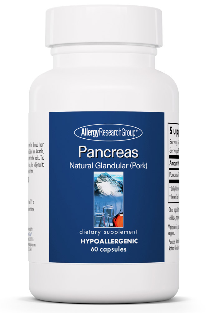 Allergy Research Group - Pancreas Pork Natural Glandular - 60 Vegicaps