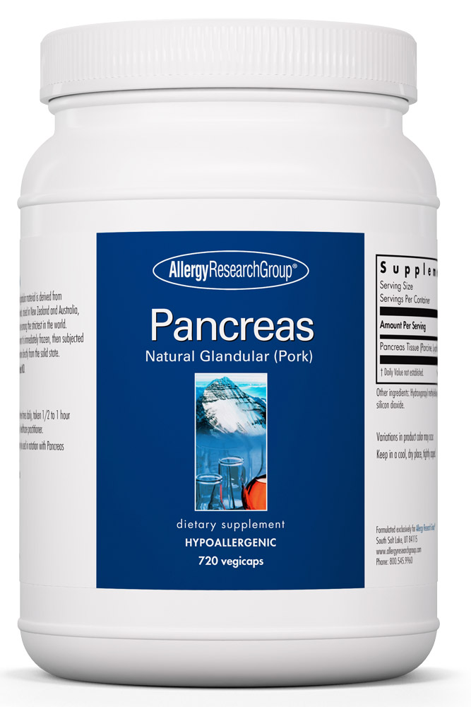 Allergy Research Group - Pancreas Pork Natural Glandular - 720