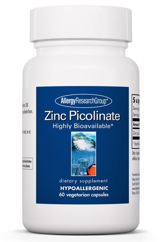 Allergy Research Group - Zinc Picolinate - 60 Vegetarian Capsules