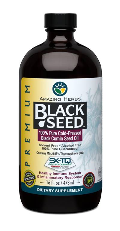 Amazing Herbs - Premium Black Seed Oil - 16 fl. oz (473 ml)