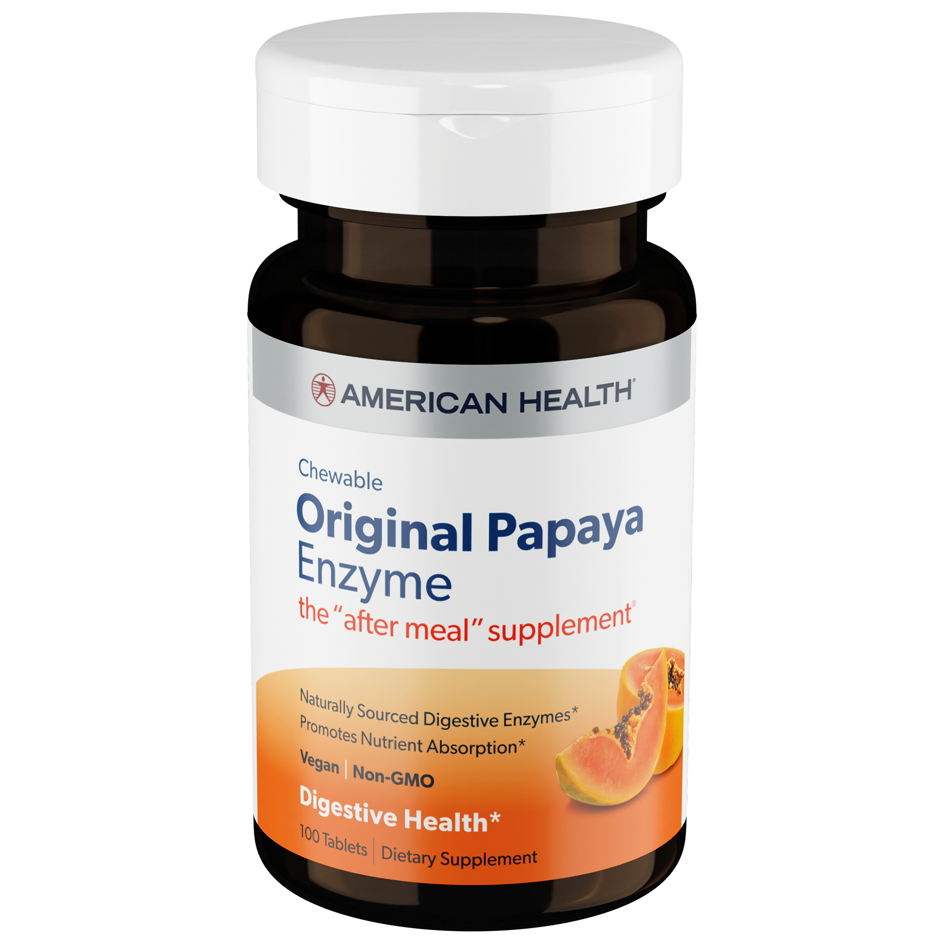 American Health - Original Papaya Enzyme - 100 Chewable Tablets