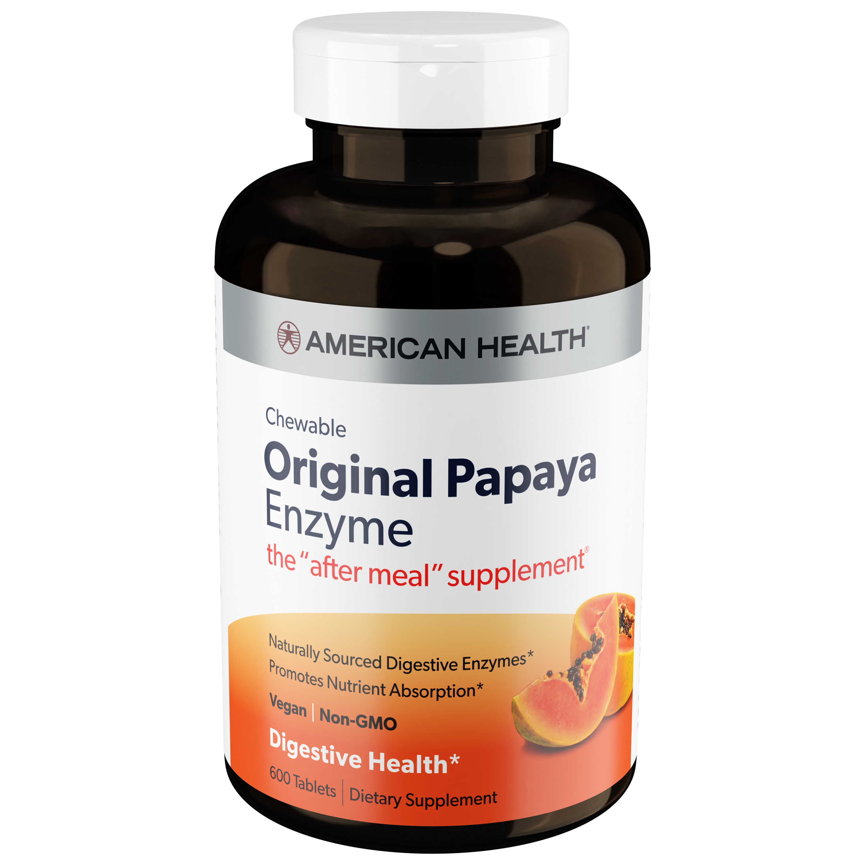 American Health - Original Papaya Enzyme - 600 Chewable Tablets