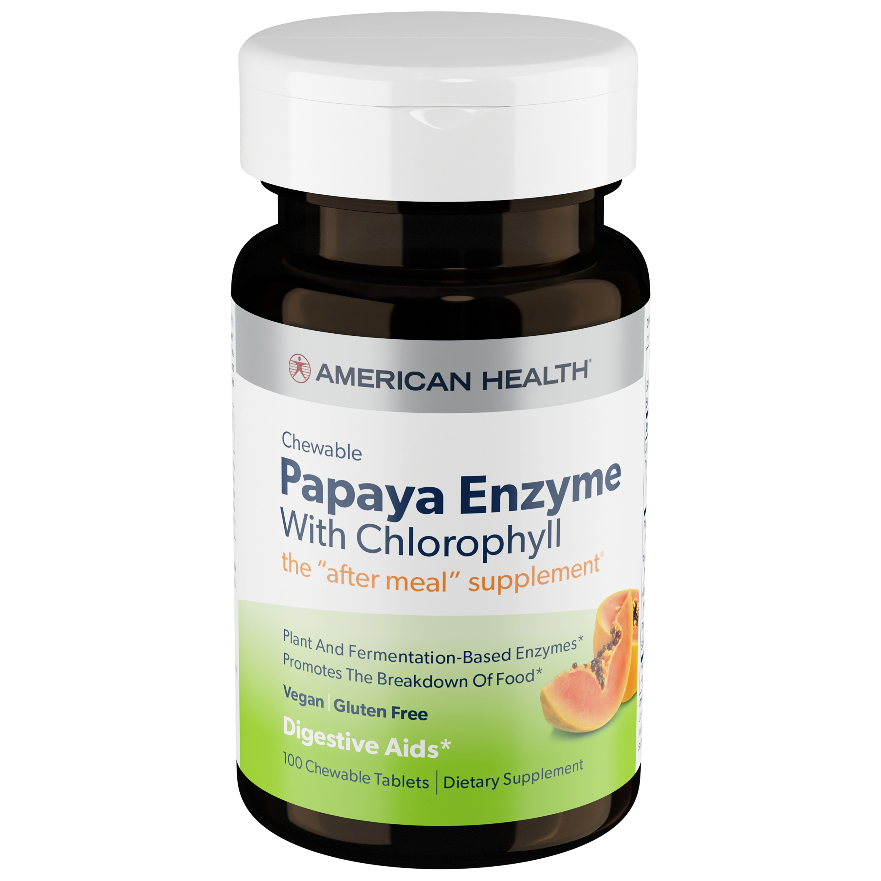 American Health - Papaya Enzyme with Chlorophyll - 100 Chewable