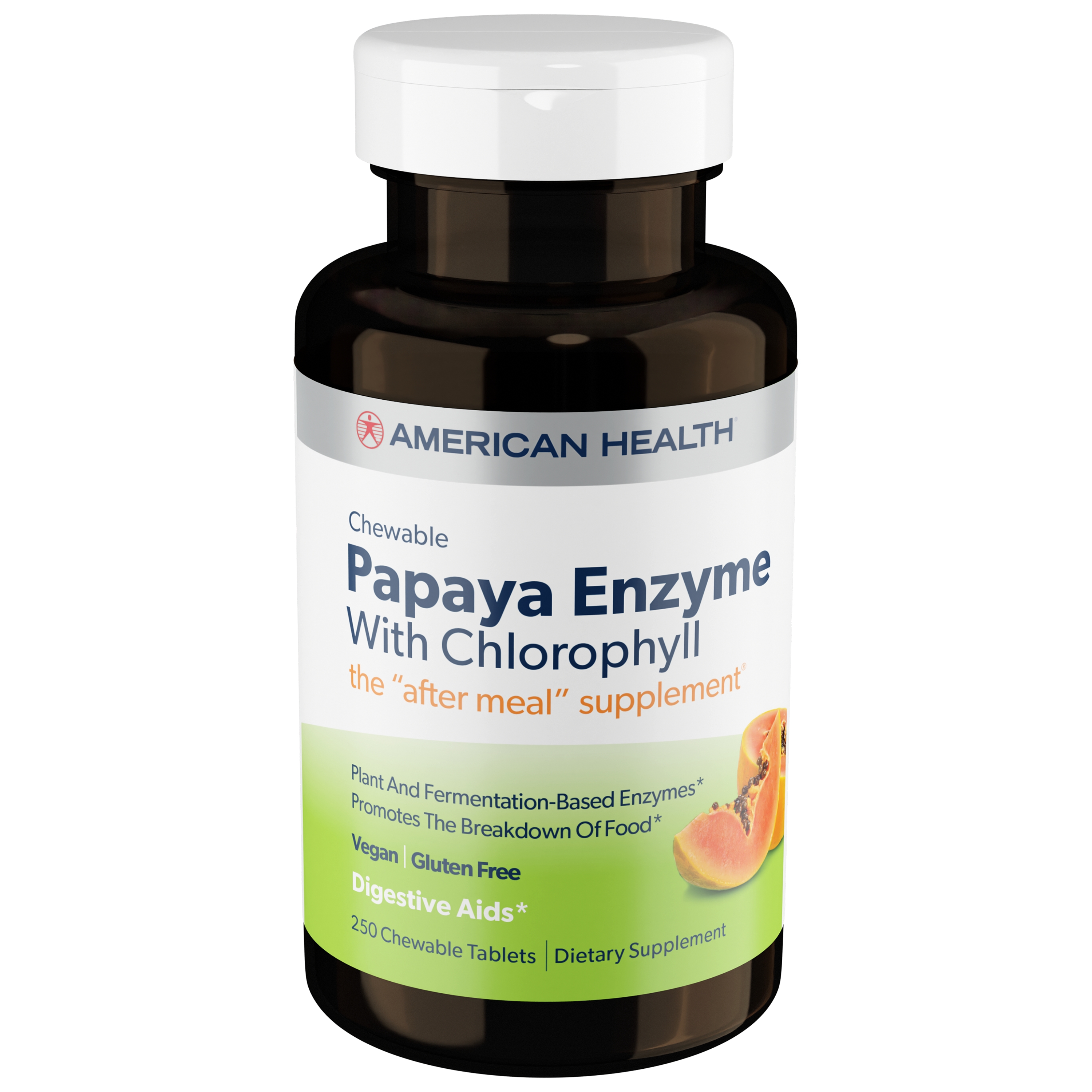 American Health - Papaya Enzyme with Chlorophyll - 250 Chewable