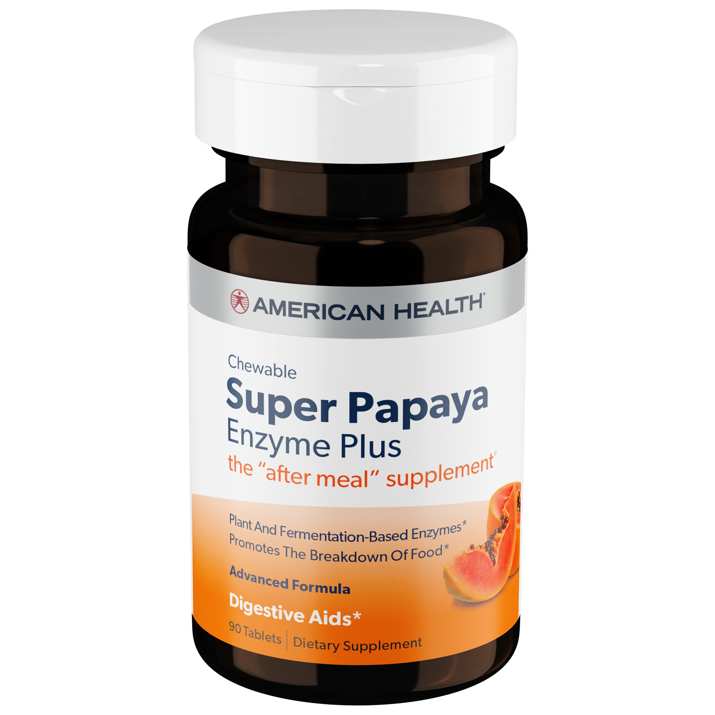 American Health - Super Papaya Enzyme Plus - 90 Chewable Tablets