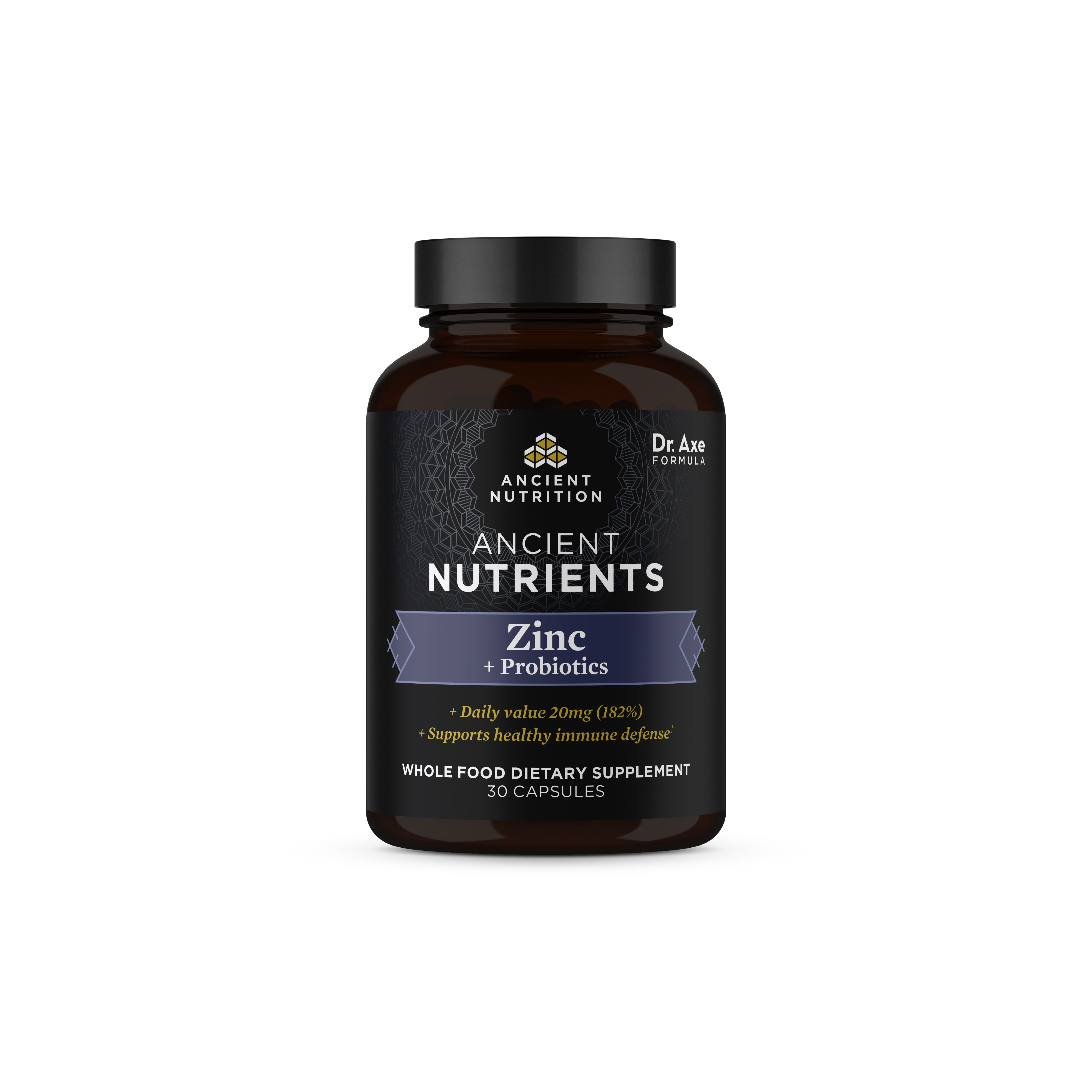 Ancient Nutrition - Zinc + Probiotics - 30 Capsules