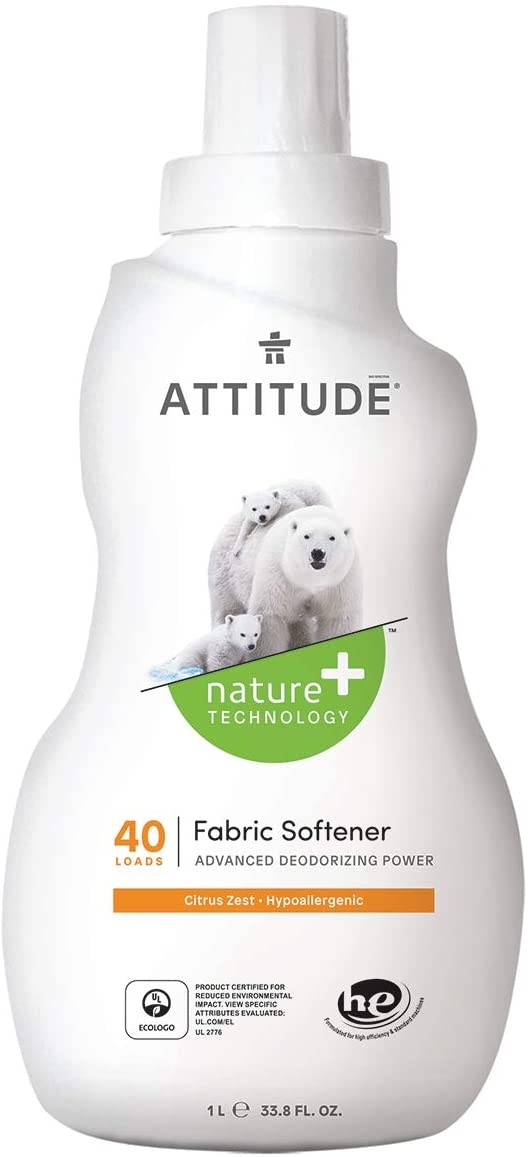 ATTITUDE - Fabric Softener - Citrus Zest - 33.8 fl. oz (1 L)