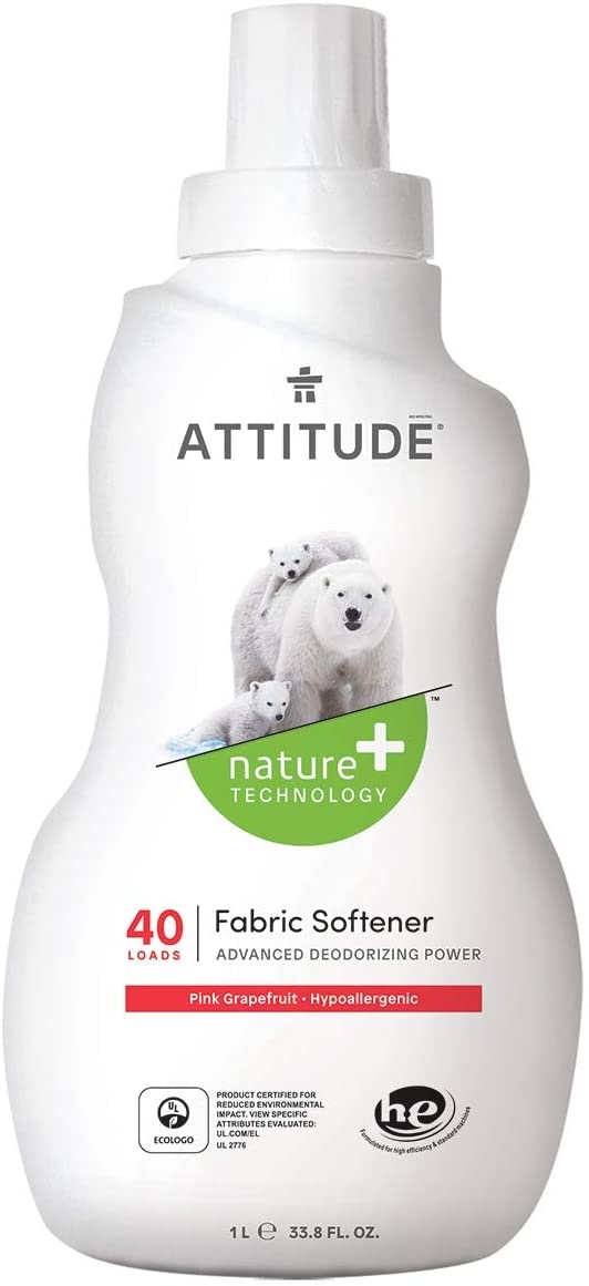 ATTITUDE - Fabric Softener - Pink Grapefruit - 33.8 fl. oz (1 L)