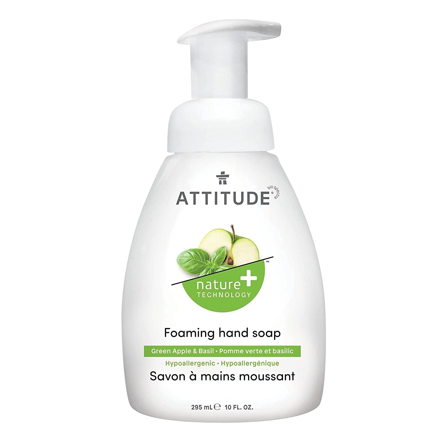 ATTITUDE - Foaming Hand Soap - Green Apple & Basil - 10 fl. oz (295