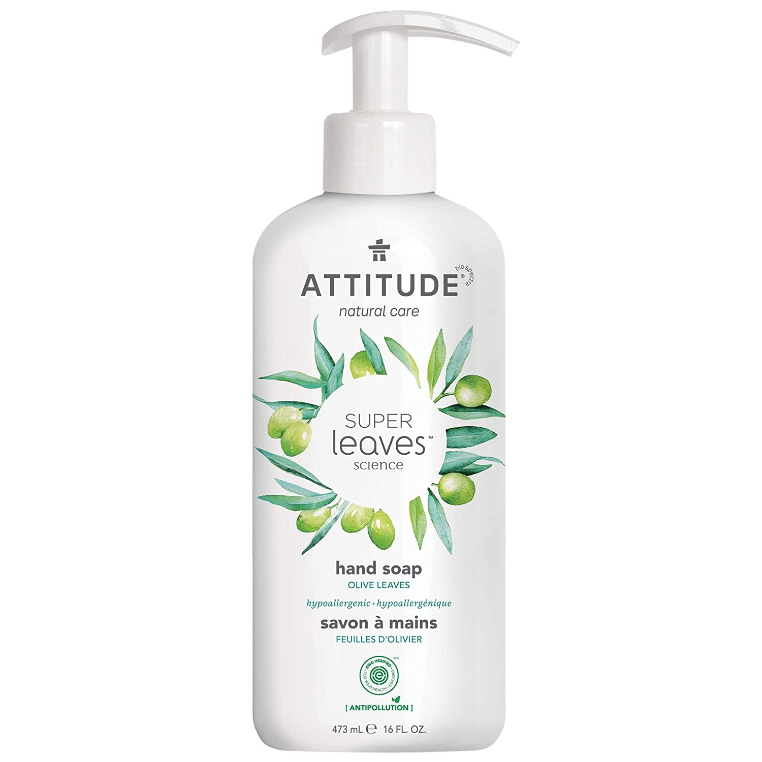 ATTITUDE - Super Leaves Hand Soap - Olive Leave - 16 fl. oz (473 ml)