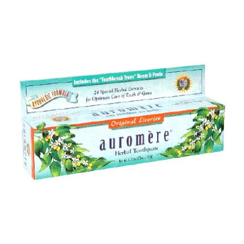 Auromere - Ayurvedic Herbal Toothpaste - Licorice Minty Flavor - 4.16