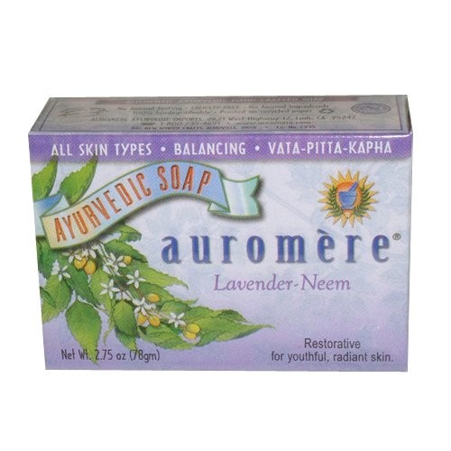 Auromere - Ayurvedic Lavender-Neem Soap - 2.75 oz (78 Grams)