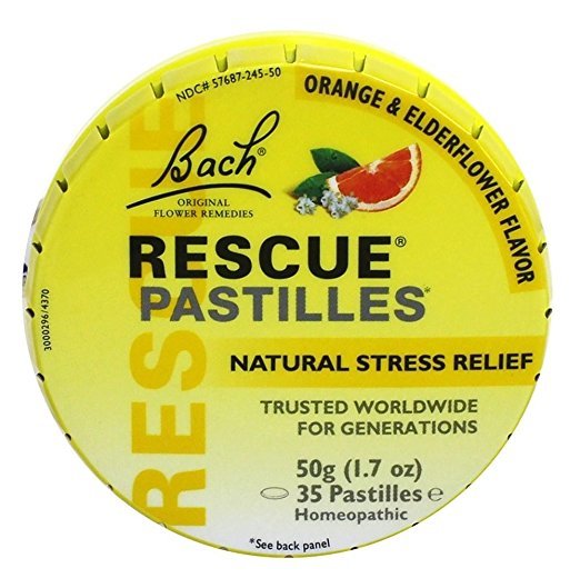 Bach Flower Remedies - Rescue Pastilles, Orange & Elderberry Flavor -