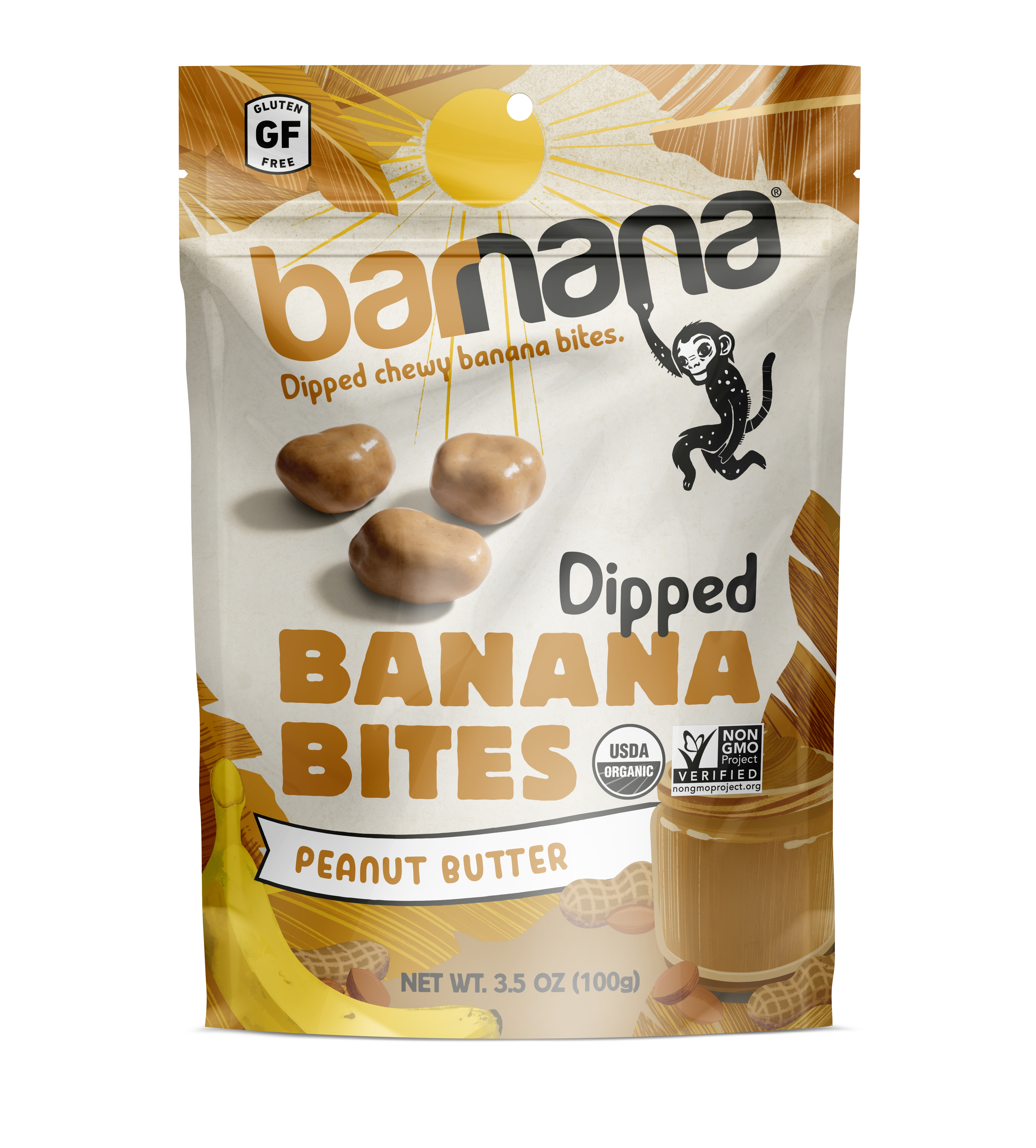 Barnana - Organic Peanut Butter Chewy Banana Bites - 3.5 oz (100