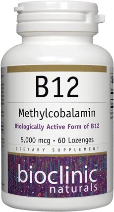 Bioclinic Naturals - B12 Methylcobalamin 5000 mcg - 60 Lozenges