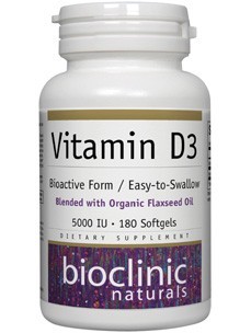 Bioclinic Naturals - Vitamin D3 5000 IU - 180 Softgels