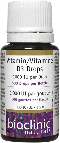 Bioclinic Naturals - Vitamin D3 Drops 1000 IU - 0.5 fl. oz (15 ml)