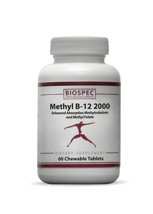 BioSpec - Methyl B-12 2000 - 60 Chewable Tablets