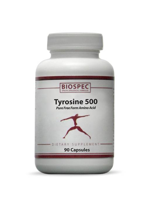 BioSpec - Tyrosine 500 - 90 Veggie Capsules