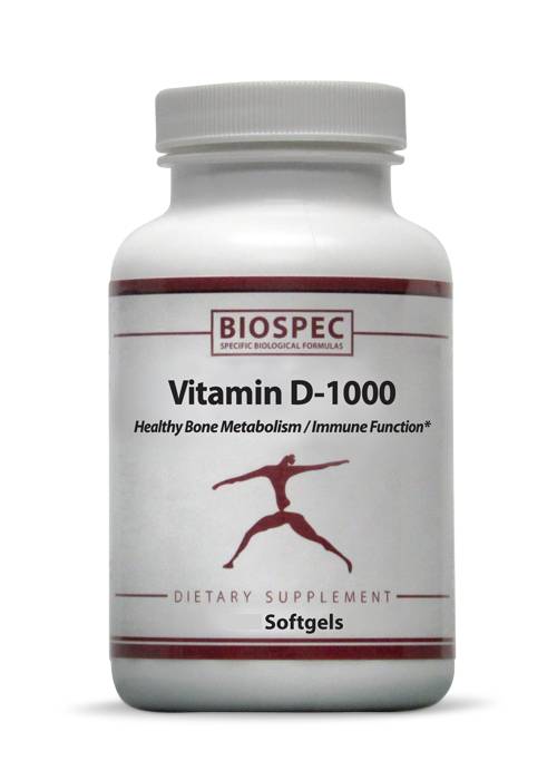 BioSpec - Vitamin D-1000 - 100 Softgels