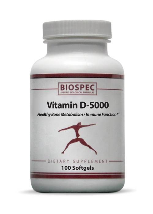 BioSpec - Vitamin D-5000 - 100 Softgels