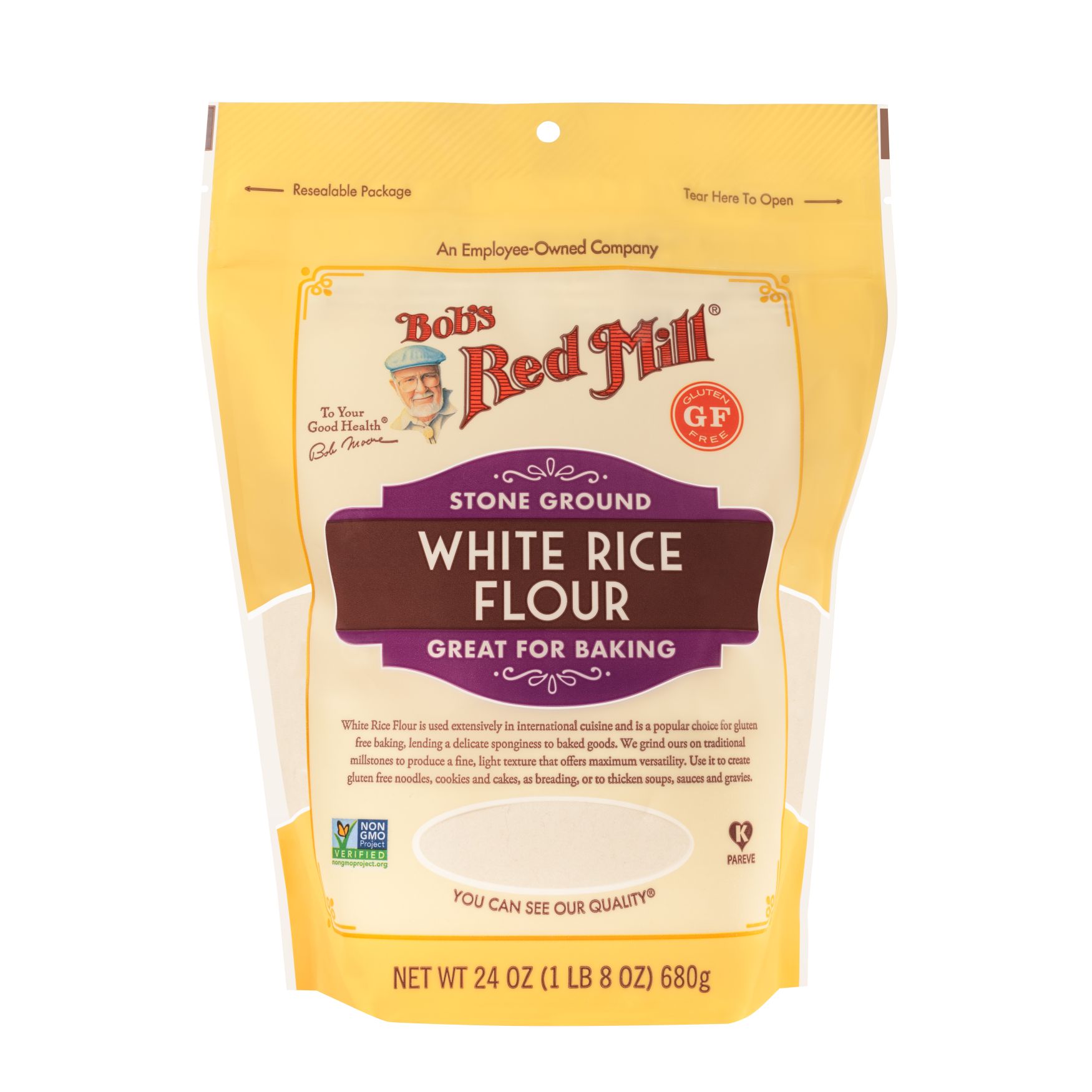 Bob's Red Mill - White Rice Flour, Stone Ground - 24 oz (680 Grams)